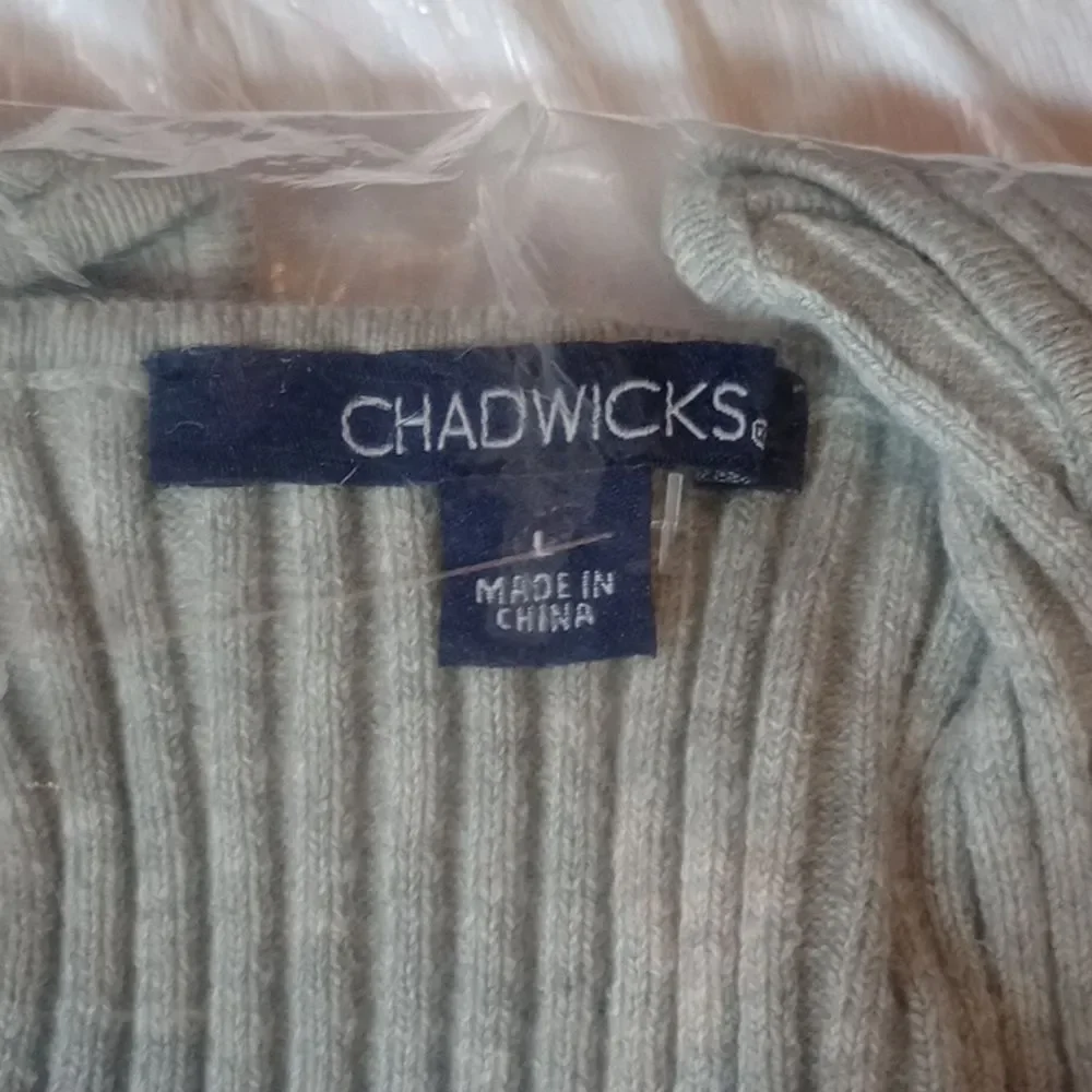 Chadwick's large women's square neck sweater Gray NWT (Rox177)